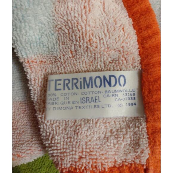 Vintage Terrimondo Beach Towel With Laughing Monkeys Hanging From Tree GAMBON - Picture 6 of 12